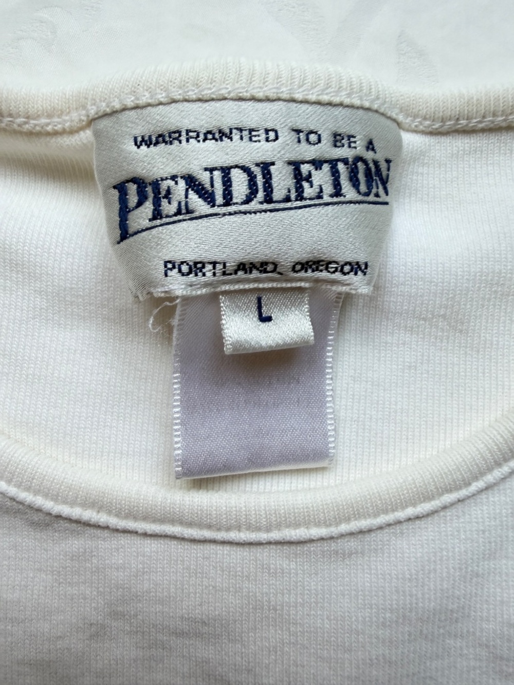 Women’s Long Sleeve Tee Bundle Pendleton L.L. Bean Ivory Blue Green Sz L - Picture 7 of 11